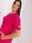 Sukienka fuksjowa sportowa przed kolano plus size - zdjęcie 5