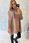 Bluza oversize z asymetrycznymi bokami mocca UNI - zdjęcie 6