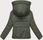 DWUSTRONNA KRÓTKA KURTKA Z KAPTUREM CAPPUCCINO-KHAKI (B8181-12011) - zdjęcie 4