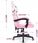 Fotel dla gracza Hell's Chair HC-1004 PINK Różowy Biały Szary - zdjęcie 8