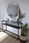 OK STYL - Lustro okrągłe ścienne LOFT w złotej ramie 80 cm - zdjęcie 6
