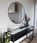 OK STYL - Lustro okrągłe ścienne LOFT w złotej ramie 80 cm - zdjęcie 4