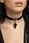 Mersada Skórzany naszyjnik z zawieszką krzyżyk Choker - zdjęcie 3