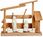 Szopka bożonarodzeniowa Biały Naturalny Drewno Ceramika 10 x 21 x 25 cm (2 Sztuk) - zdjęcie 3