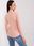 Golf sweter dopasowany prążkowany jasny różowy M/L - zdjęcie 4