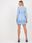 Sukienka jasnoniebieska mini z falbaną styl Boho - zdjęcie 2
