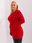Sweter plus size z kapturem czerwony XL/XXL - zdjęcie 3