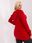 Sweter plus size z kapturem czerwony XL/XXL - zdjęcie 5