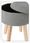 Home Styling Collection Taboret Z Siedziskiem Teddy Sosnowe Nogi Wys. 34cm (AAE341220) - zdjęcie 4