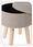 Home Styling Collection Taboret Z Siedziskiem Teddy Sosnowe Nogi Wys. 34cm (AAE341220) - zdjęcie 2