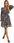 Szyfonowa sukienka falbana i pasek beżowo-czarna - zdjęcie 7