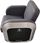 Fotel dla gracza E-blue EEC346-11 Sofa dla gracza szara EEC3461GYAAIA - zdjęcie 3