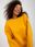Bluza damska dresowa ciemny żółty bawełniana basic - zdjęcie 2