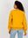 Bluza damska dresowa ciemny żółty bawełniana basic - zdjęcie 5
