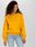 Bluza damska dresowa ciemny żółty bawełniana basic - zdjęcie 4