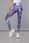Legginsy z motywem tie dye fioletowe (yw88025) - zdjęcie 4