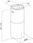 Okap Globalo Cylindro Isola 39.6 Black - zdjęcie 2