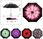 PARASOL UMBRELLA AUTOMAT CZARNE KWIATY PAR01WZ13 - zdjęcie 2