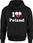 I Love Poland Męska bluza z kapturem (XL, Czerwony) - zdjęcie 2