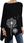 Tunika asymetryczna bluzka czarna z nadrukiem - zdjęcie 1