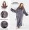Ciepła Bluza Oversize 2W1 Długa Kocobluza Kocoszlafrok Ciepły Koc Futrzak - zdjęcie 4