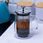 Szklany ZAPARZACZ TŁOKOWY Do HERBATY Ziół KAWY French Press 600ml 7685 - zdjęcie 3