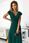 Satynowa suknia z dekoltem zielona Crystal XS - zdjęcie 9