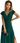 Satynowa suknia z dekoltem zielona Crystal XS - zdjęcie 3
