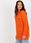Sweter luźny, ażurowy pomarańczowy z wełną one size - zdjęcie 3
