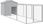 vidaXL Buda Dla Psa Z Dachem Jasnoszara 117X405X123cm Stal - zdjęcie 5