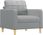 Vidaxl Fotel Jasnoszary 60 Cm Obity Tkaniną 50883 - zdjęcie 4