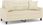 Vidaxl 2 Osobowa Sofa Z Poduszkami Kremowa 140 Cm Sztuczna Skóra 3200804 - zdjęcie 2