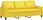 VidaXL Sofa 3 Osobowa Jasnożółta 180 Cm Tapicerowana Tkaniną 1118512 - zdjęcie 2
