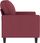 VidaXL Sofa 2 Osobowa Winna Czerwień 120 Cm Tapicerowana Tkaniną 1118656 - zdjęcie 7