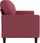 Vidaxl Sofa 3 Osobowa Winna Czerwień 180 Cm,Tapicerowana Tkaniną 359177 - zdjęcie 7