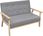 Vidaxl Zestaw Wypoczynkowy: Sofa I Fotel Materiałowy Jasnoszary 582686 - zdjęcie 7