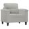 VidaXL Sofa Chair With Footstool Light Gray 23.6" Microfiber Fabric 1202397 - zdjęcie 4