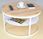 Elior Okrągły Skandynawski Stolik Kawowy Biały + Dąb Artisan Robini 5X - zdjęcie 2