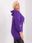 Bluza damska fioletowa plus size ze ściągaczami - zdjęcie 3