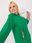 Bluza damska zielona plus size ze ściągaczami - zdjęcie 3