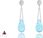 Brazi Druse Jewelry Kolczyki Topaz Sky Blue Krople (84499) - zdjęcie 2