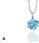 Brazi Druse Jewelry Naszyjnik Topaz Sky Blue 4 Ct. Trylion (9243) - zdjęcie 2