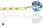 Brazi Druse Jewelry Naszyjnik Topaz Sky Blue 4 Ct. Trylion Złoto 585 (11385) - zdjęcie 3