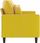 Vidaxl Sofa 2 Osobowa Żółta 120 Cm Tapicerowana Aksamitem 359299 - zdjęcie 2