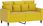 Vidaxl Sofa 2 Osobowa Żółta 120 Cm Tapicerowana Aksamitem 359299 - zdjęcie 4