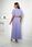 Sukienka długa z ozdobnym paskiem fioletowa - zdjęcie 2
