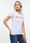 MUSTANG Alina C Logo Tee Damski T-shirt Koszulka General White 1013222 20451 - zdjęcie 1
