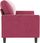 Vidaxl Sofa 3-Osobowa Winna Czerwień 180 Cm Obita Aksamitem 359213 - zdjęcie 2
