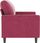 Vidaxl Sofa 2-Osobowa Winna Czerwień 120 Cm Tapicerowana Aksamitem 359193 - zdjęcie 2