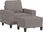 Vidaxl Fotel Z Podnóżkiem Taupe 60 Cm Obity Tkaniną 3201150 - zdjęcie 3
